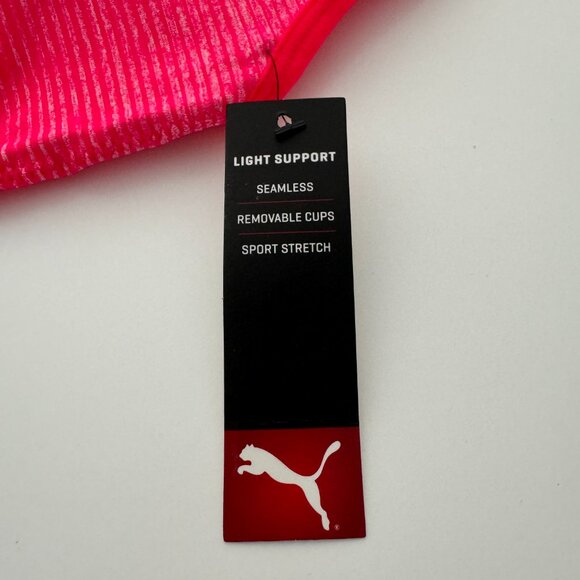 PUMA Women's Seamless Sports Bra with Removable Cups, NEW,  Size L - Picture 9 of 9